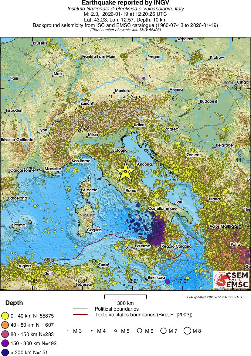 wide historical seismicity