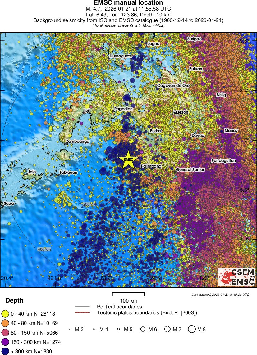 regional historical seismicity