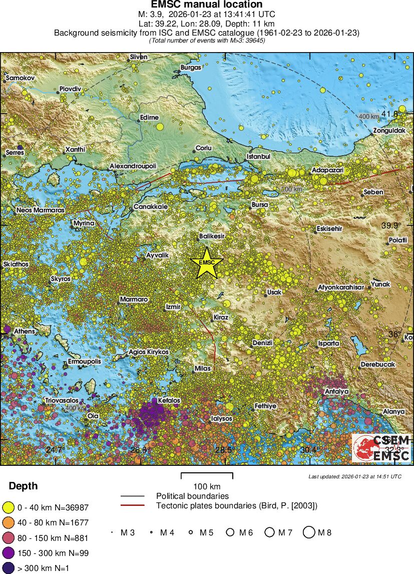 regional historical seismicity