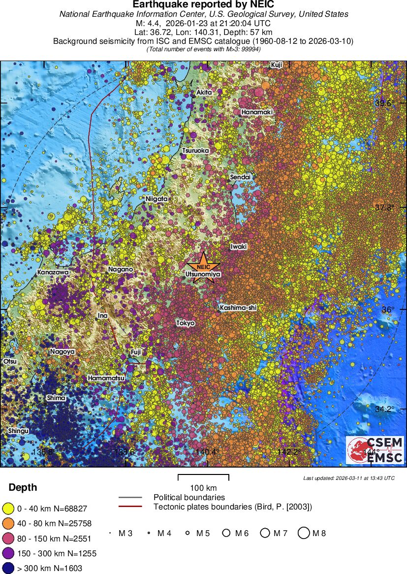 regional historical seismicity