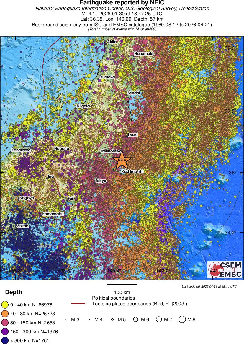 regional historical seismicity