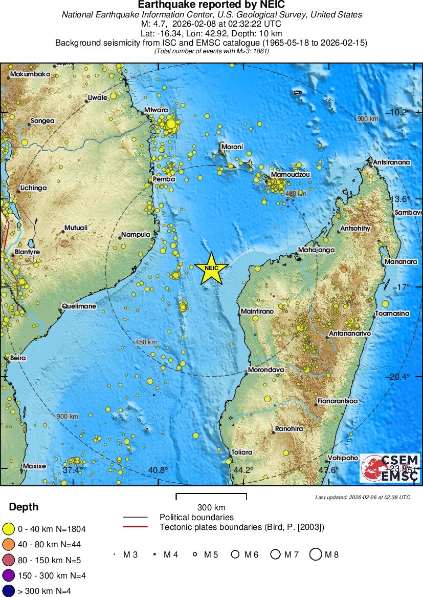 wide historical seismicity