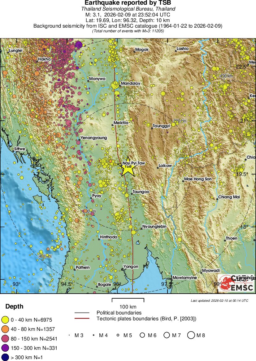 regional historical seismicity