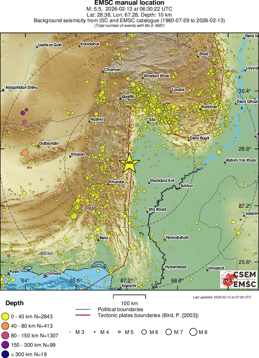 regional historical seismicity