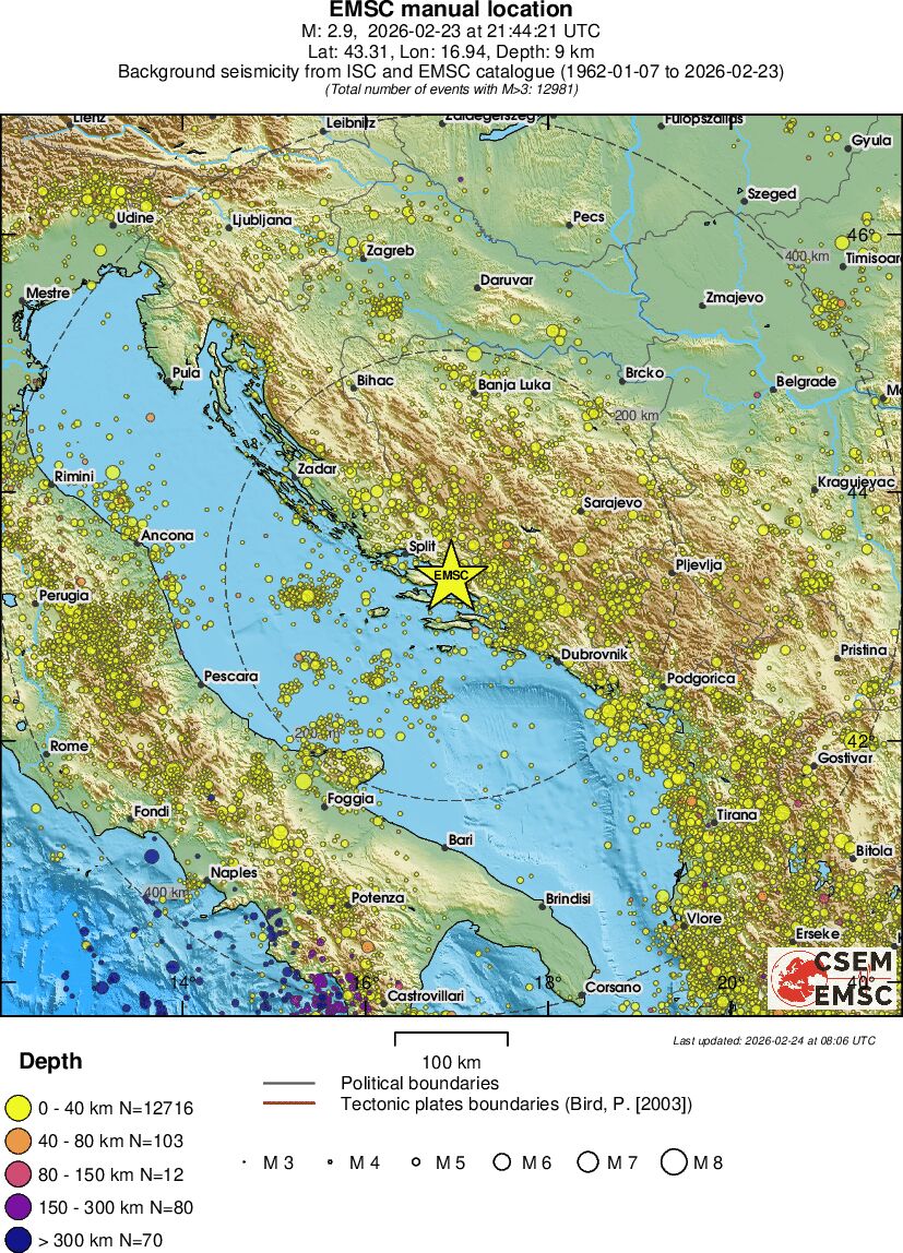 regional historical seismicity
