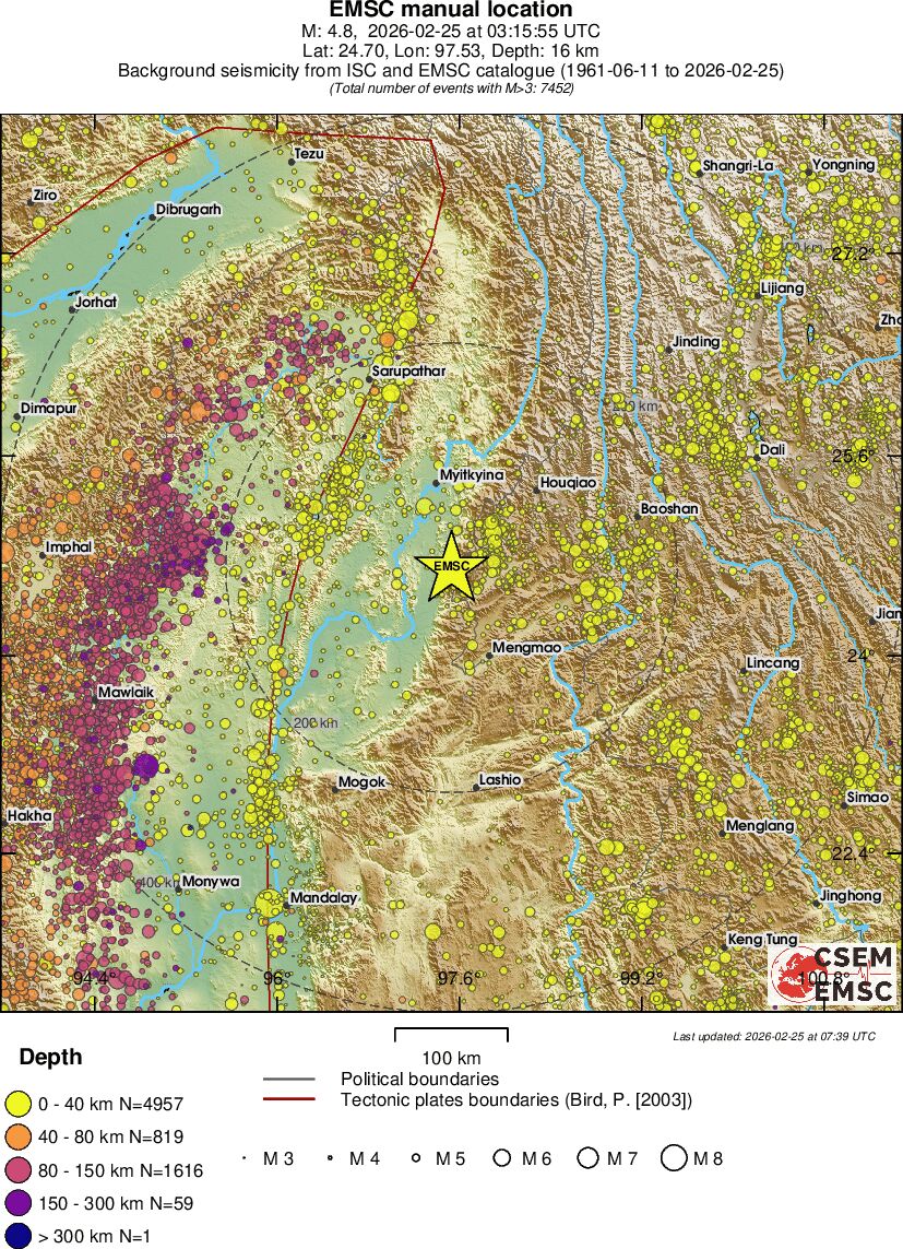 regional historical seismicity