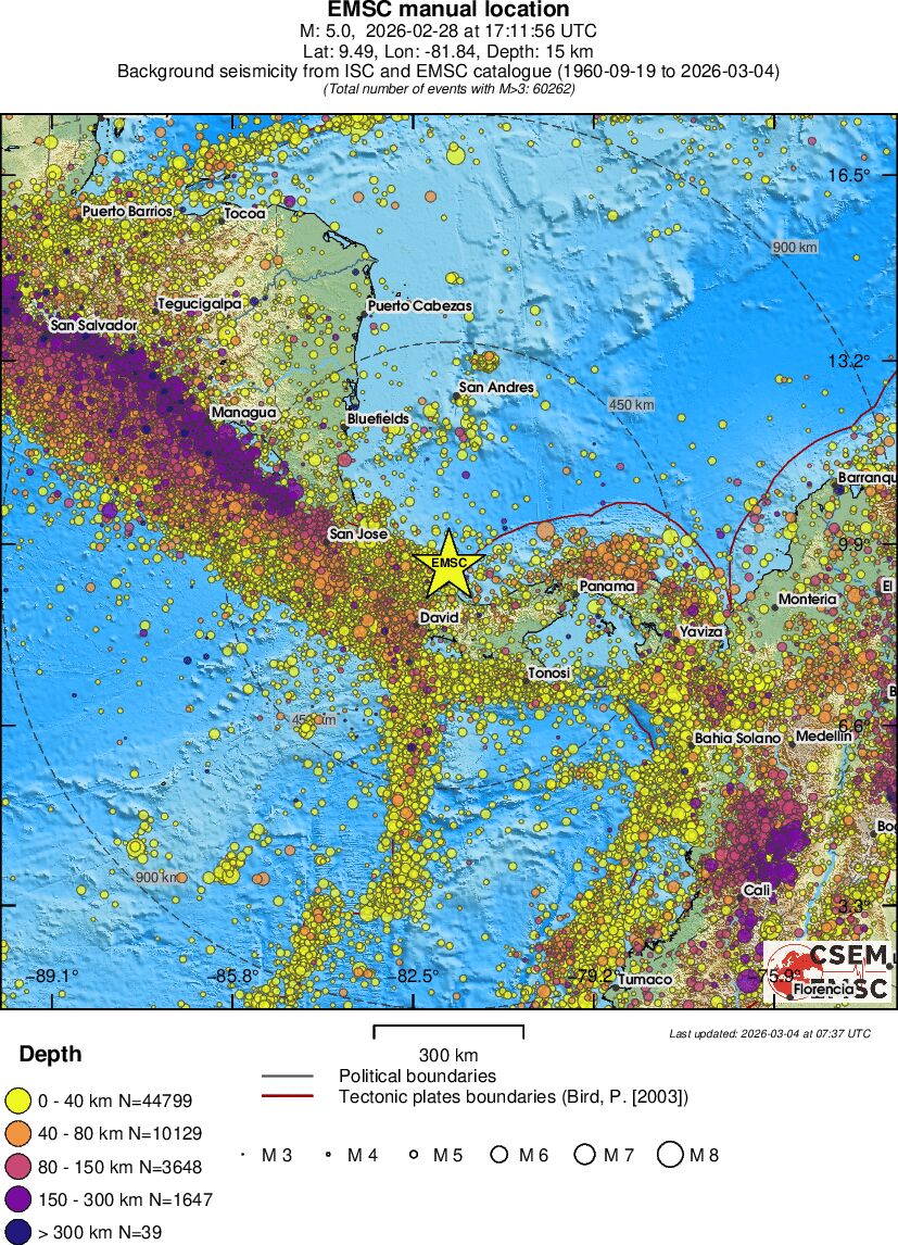 wide historical seismicity