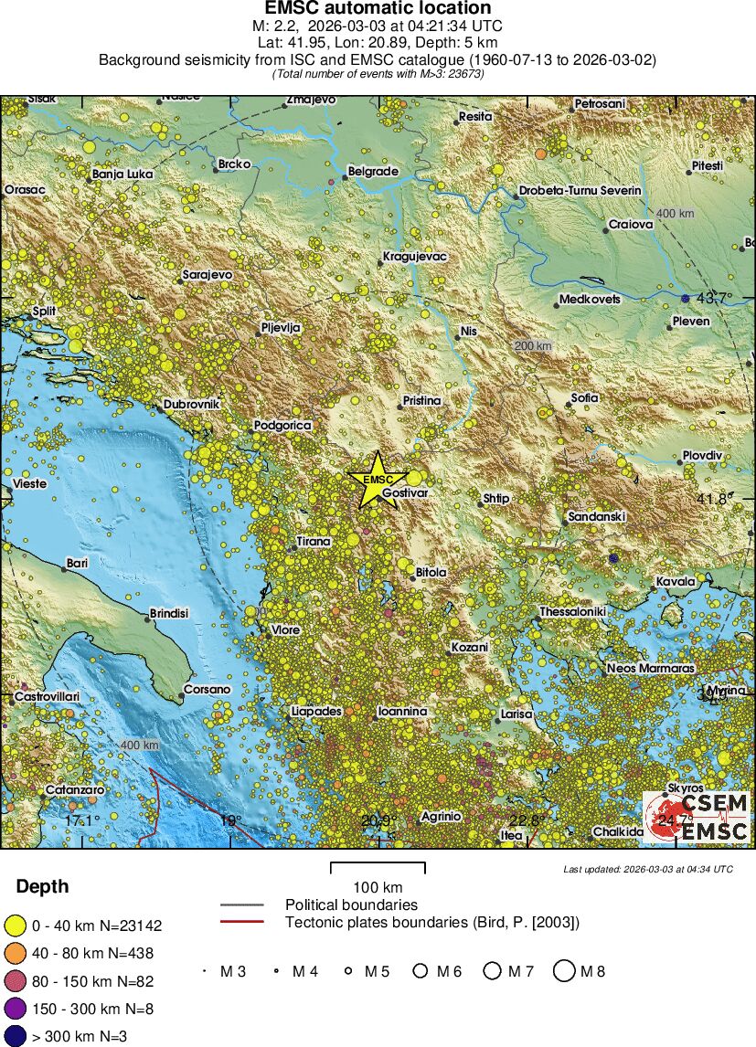 regional historical seismicity