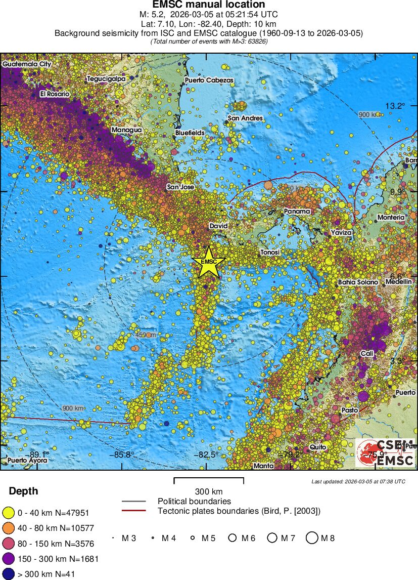wide historical seismicity