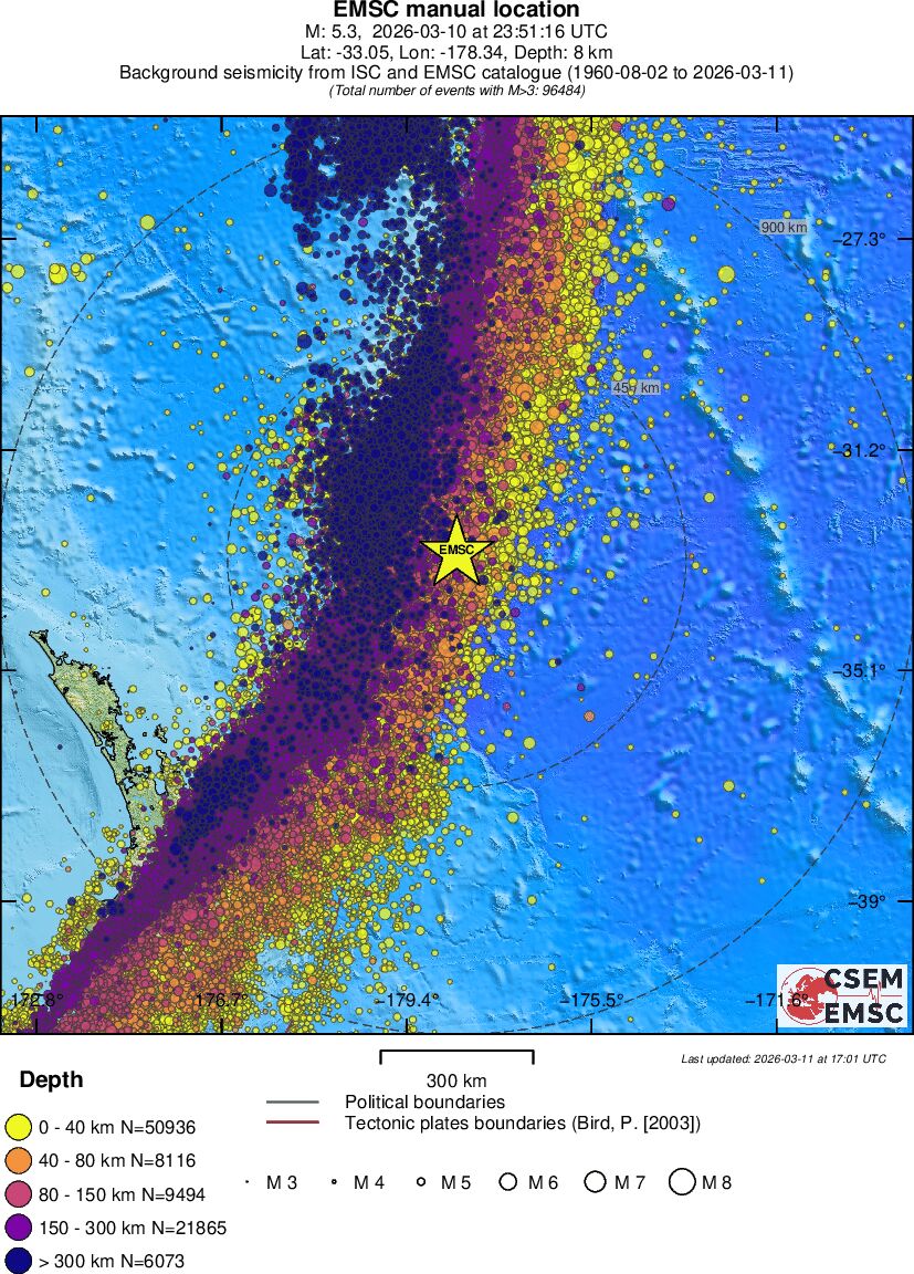 wide historical seismicity