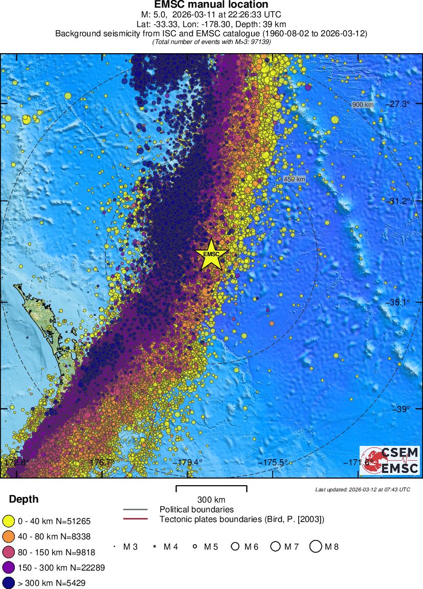 wide historical seismicity