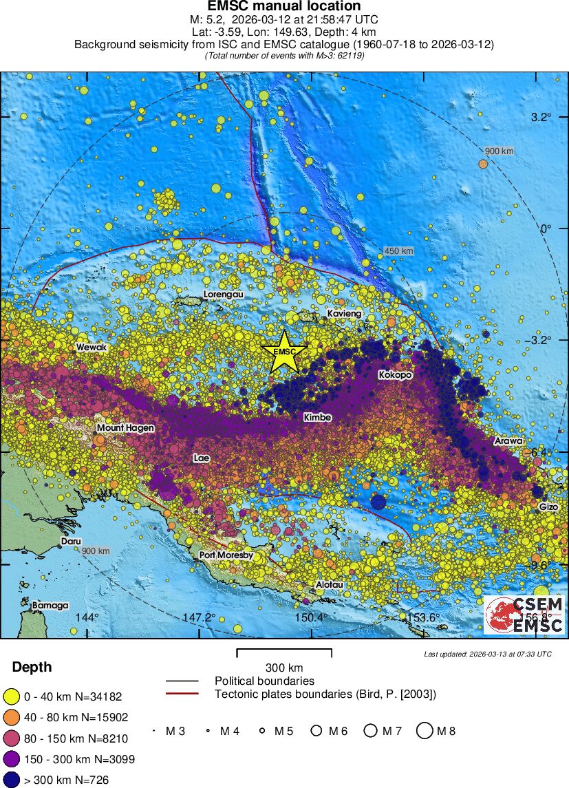 wide historical seismicity