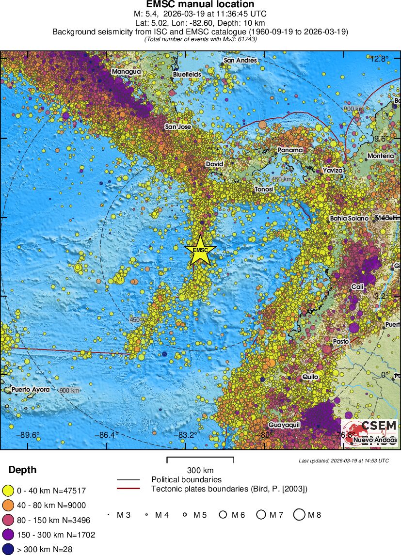 wide historical seismicity