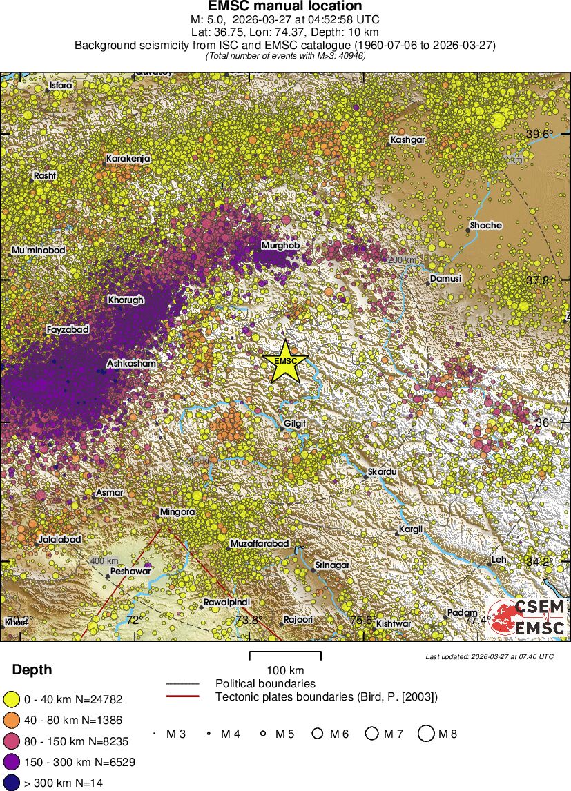 regional historical seismicity
