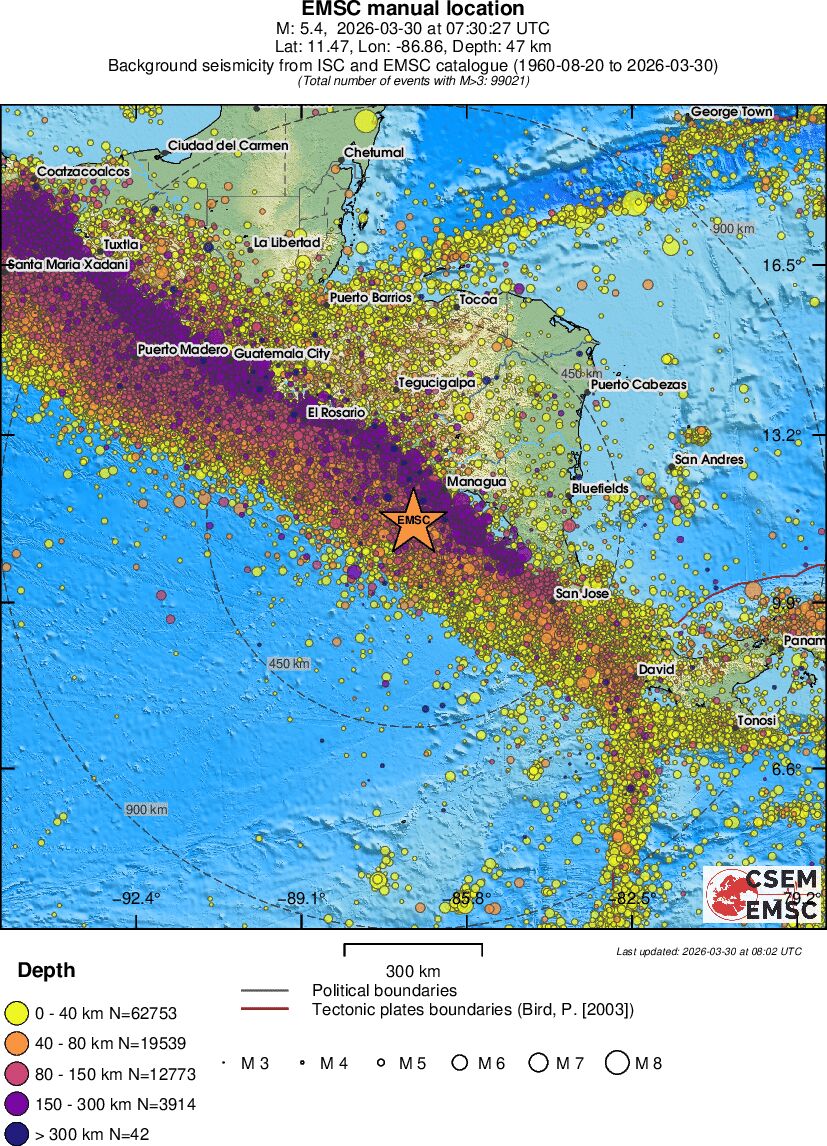 wide historical seismicity
