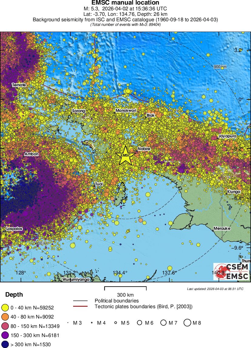 wide historical seismicity