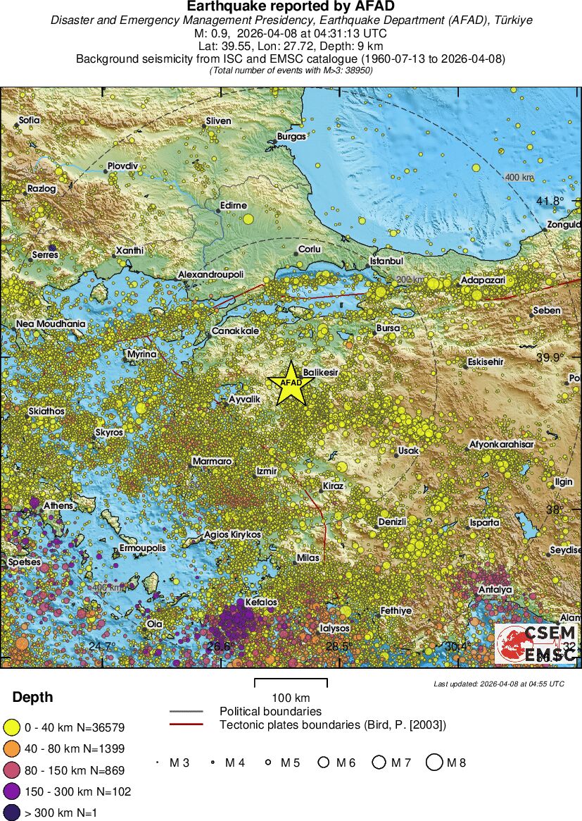 regional historical seismicity