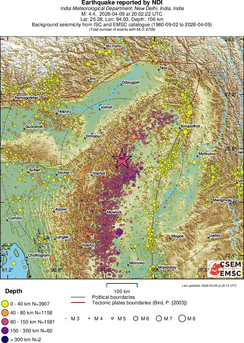 regional historical seismicity