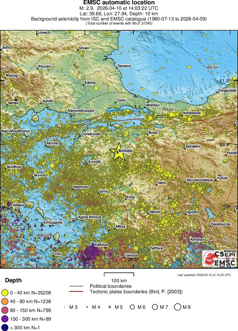 regional historical seismicity