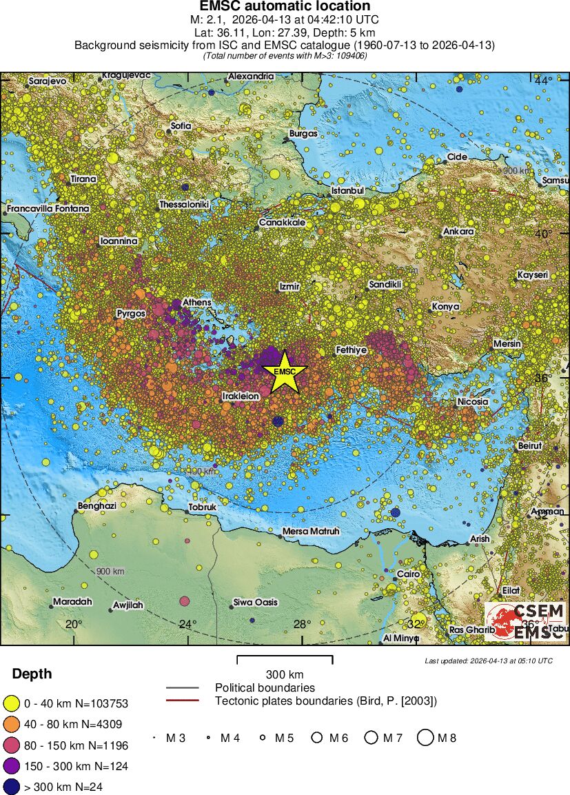 wide historical seismicity