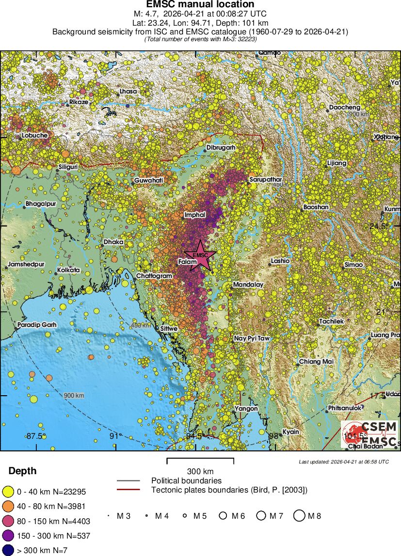 wide historical seismicity