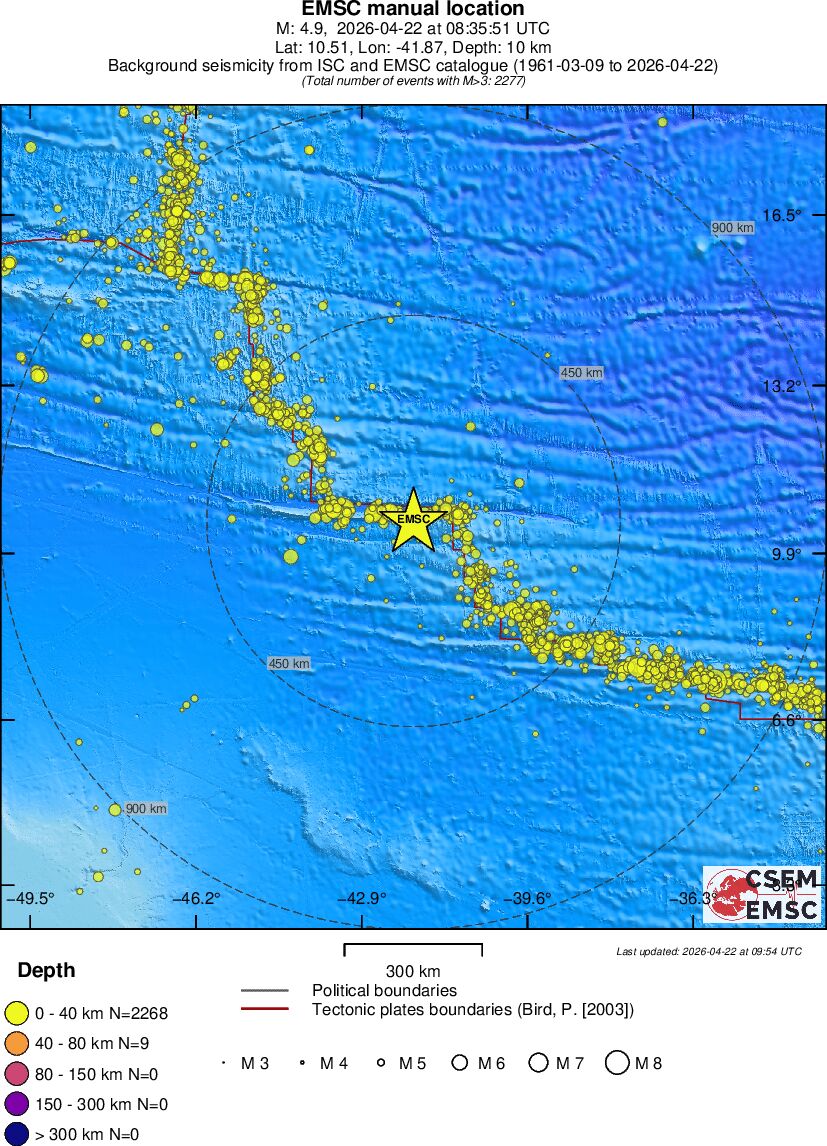 wide historical seismicity