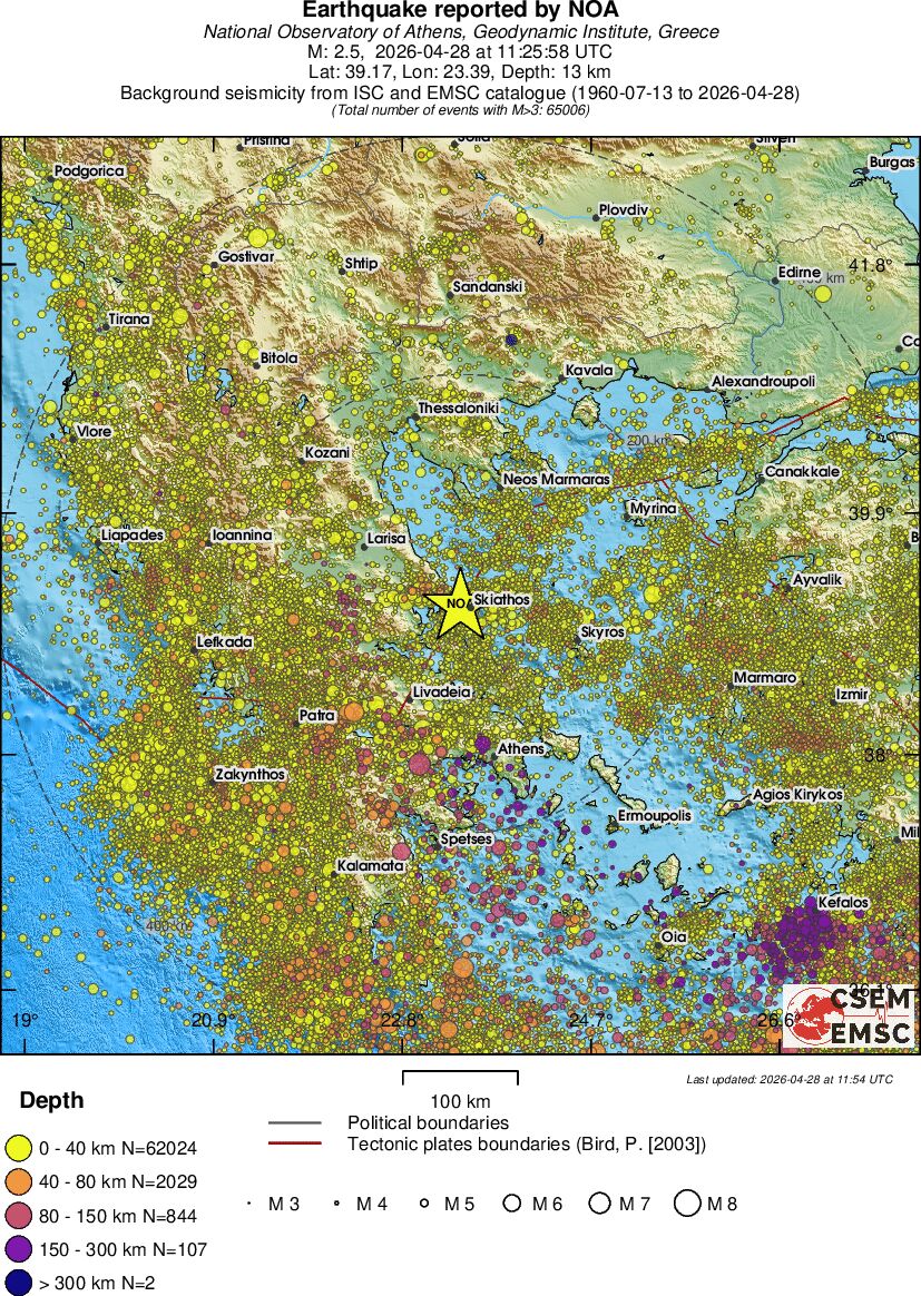 regional historical seismicity