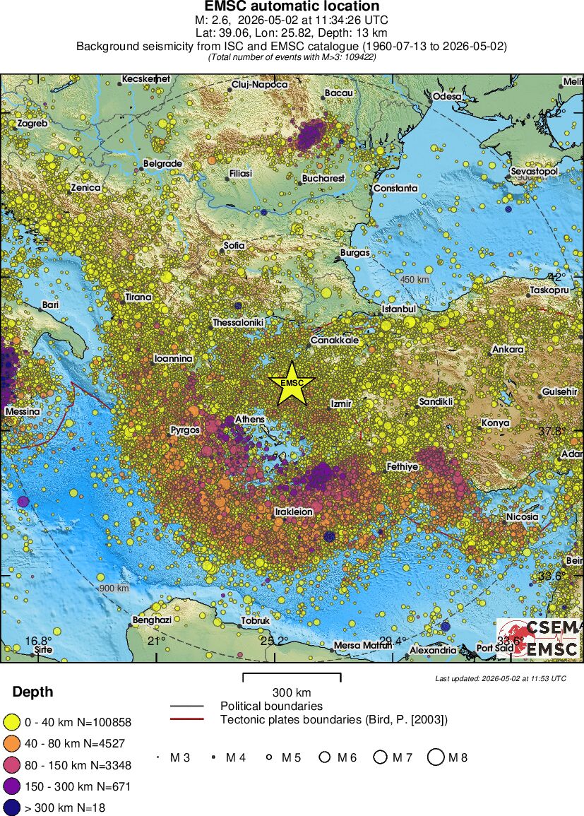 wide historical seismicity