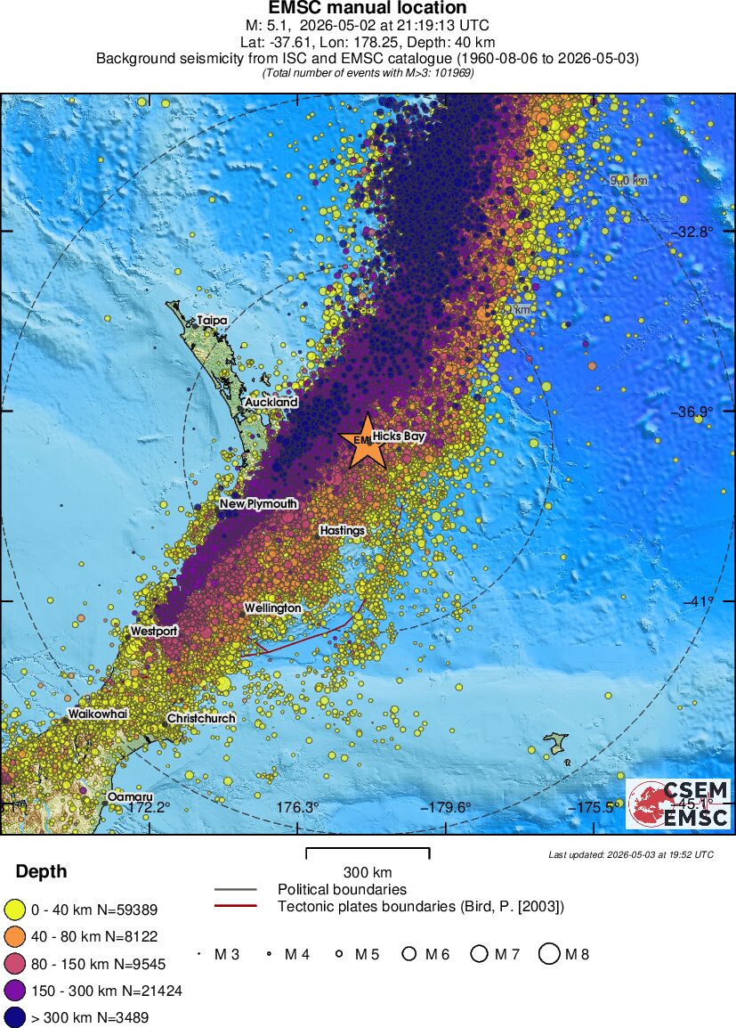 wide historical seismicity