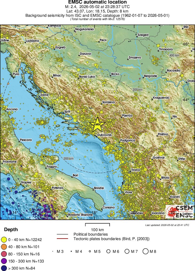 regional historical seismicity