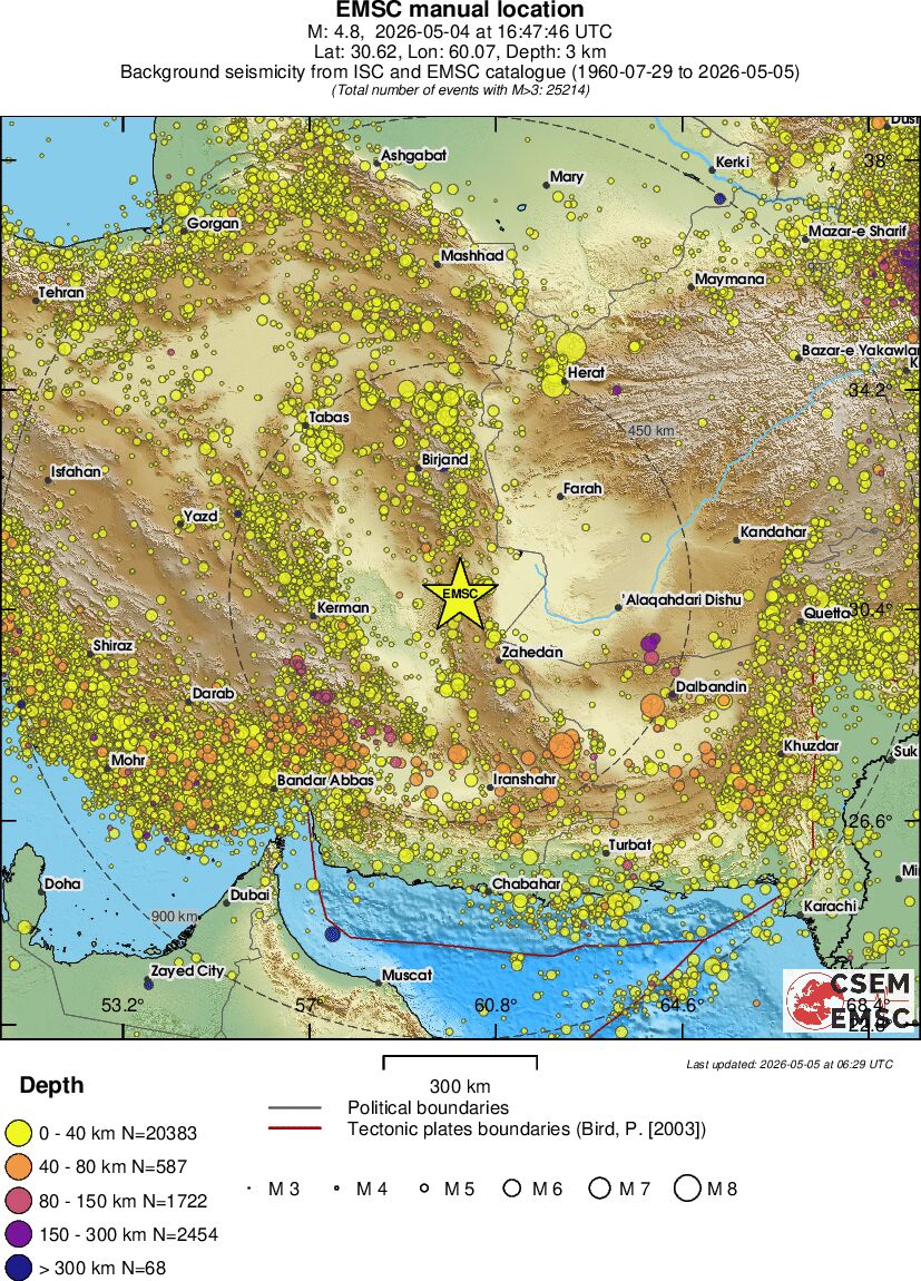 wide historical seismicity