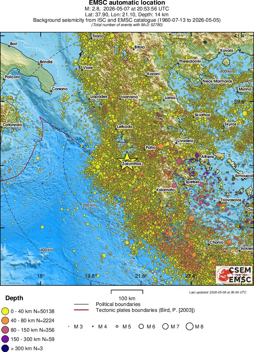 regional historical seismicity