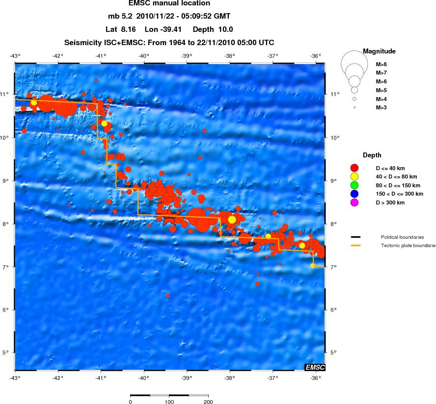 regional historical seismicity