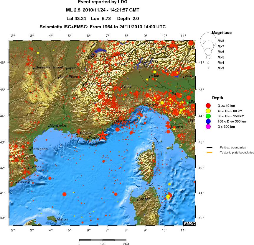 regional historical seismicity