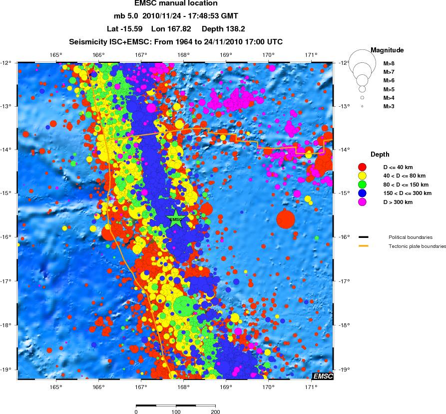 regional historical seismicity