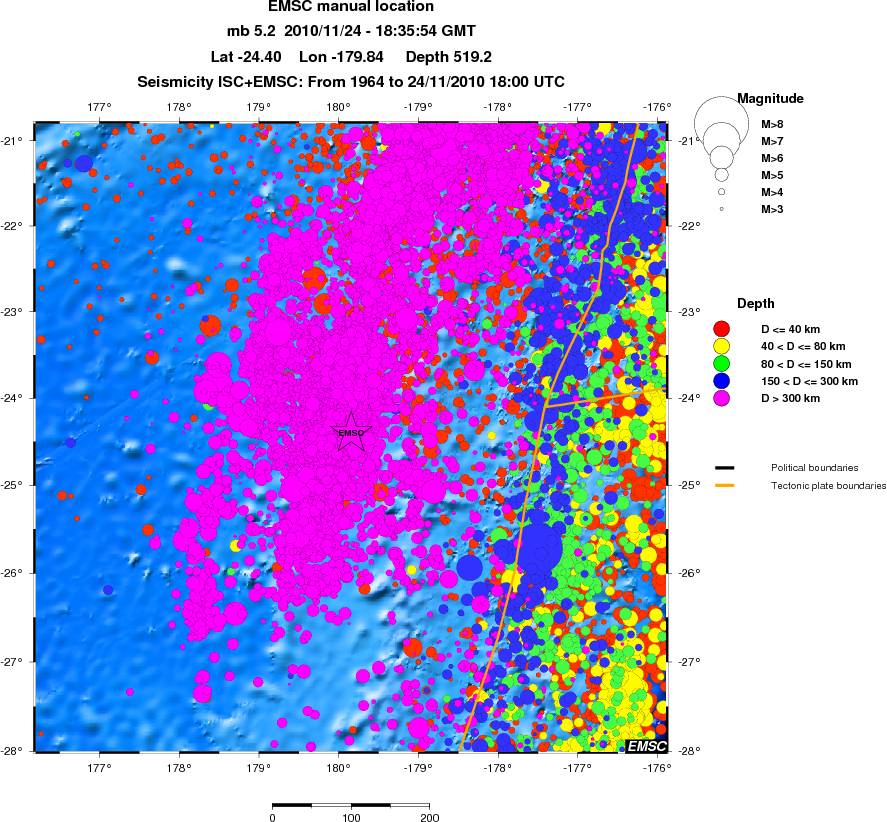 regional historical seismicity