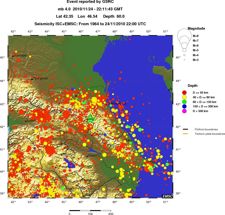 regional historical seismicity