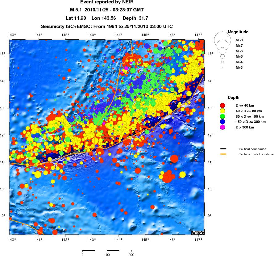 regional historical seismicity