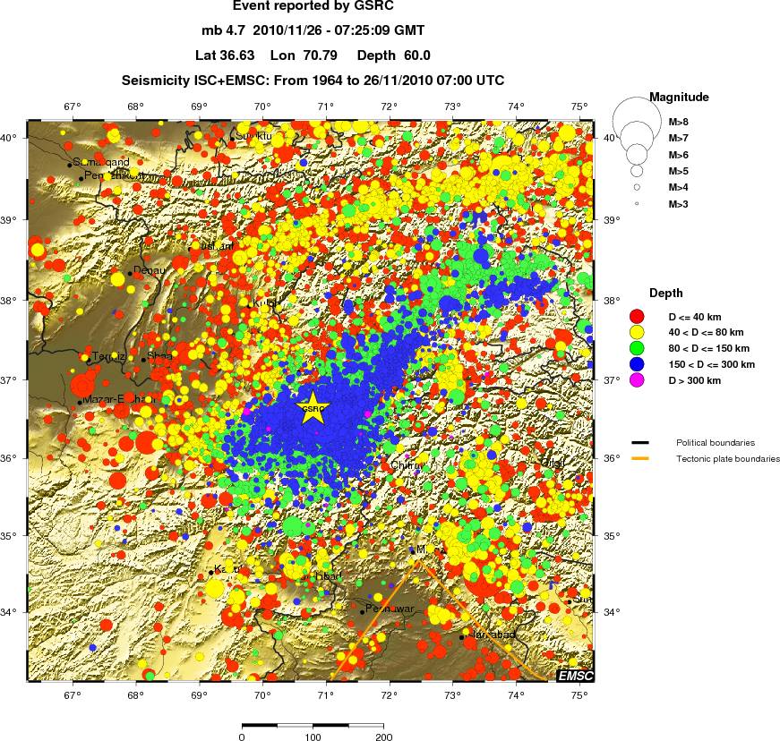 regional historical seismicity