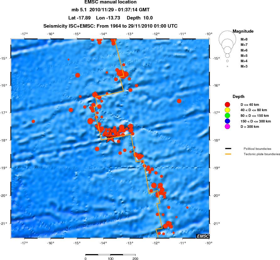 regional historical seismicity