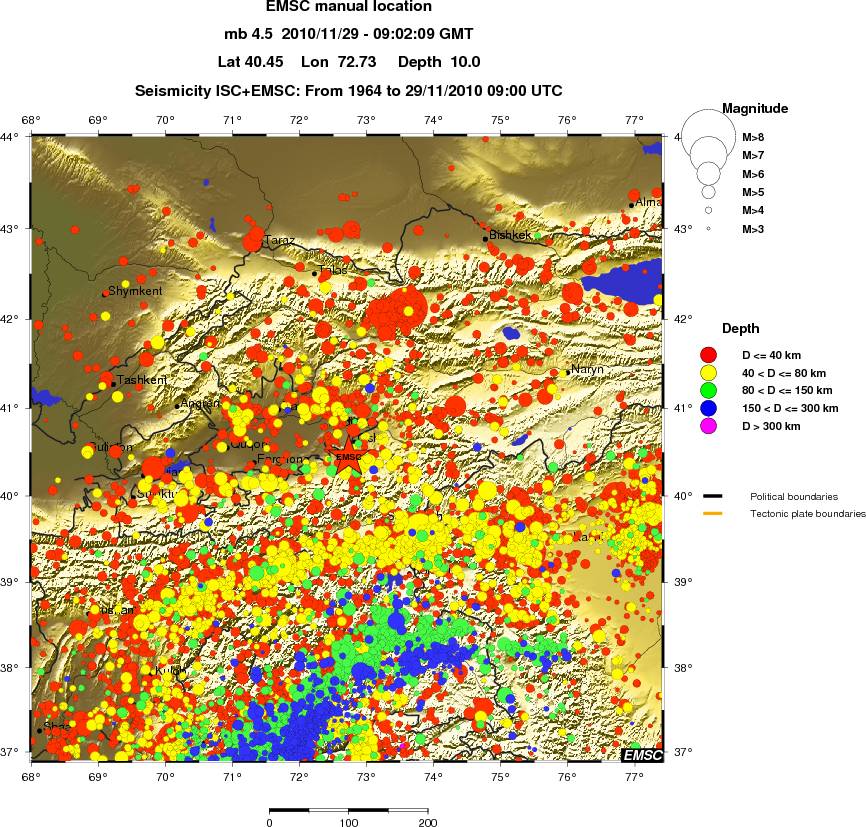 regional historical seismicity