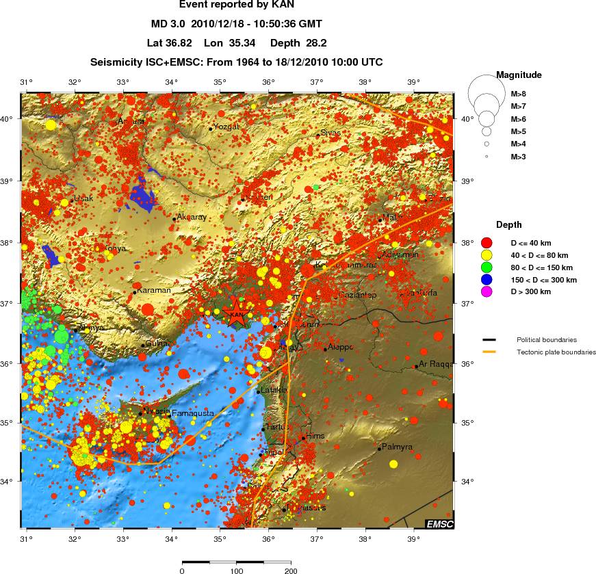 regional historical seismicity