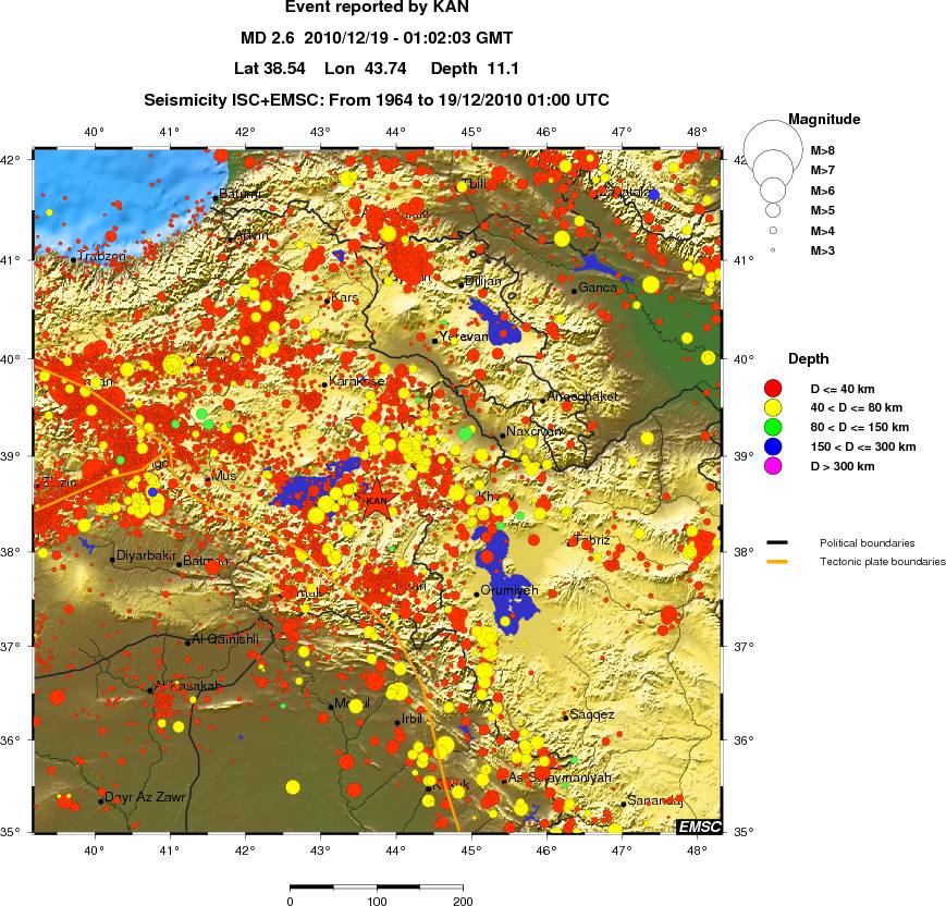 regional historical seismicity