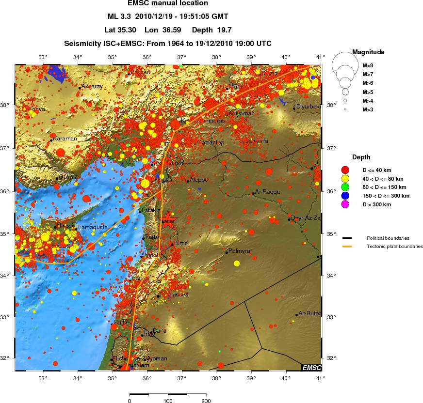 regional historical seismicity