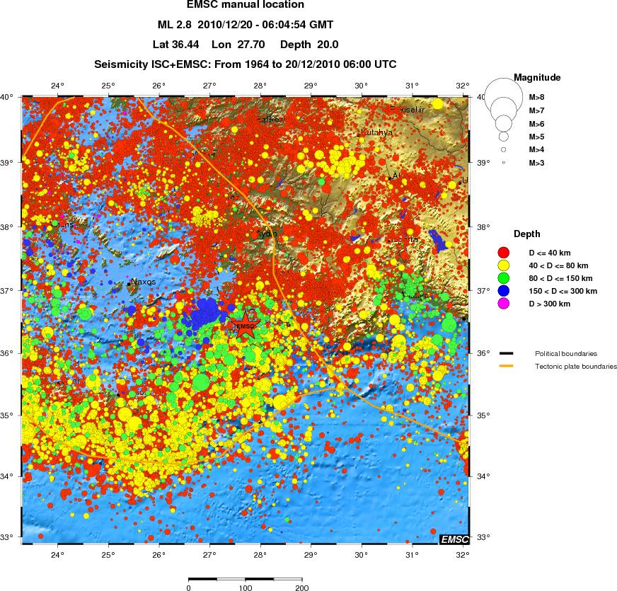 regional historical seismicity