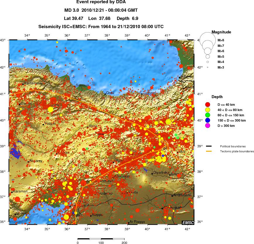 regional historical seismicity
