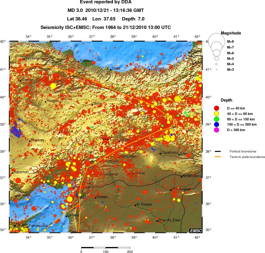 regional historical seismicity