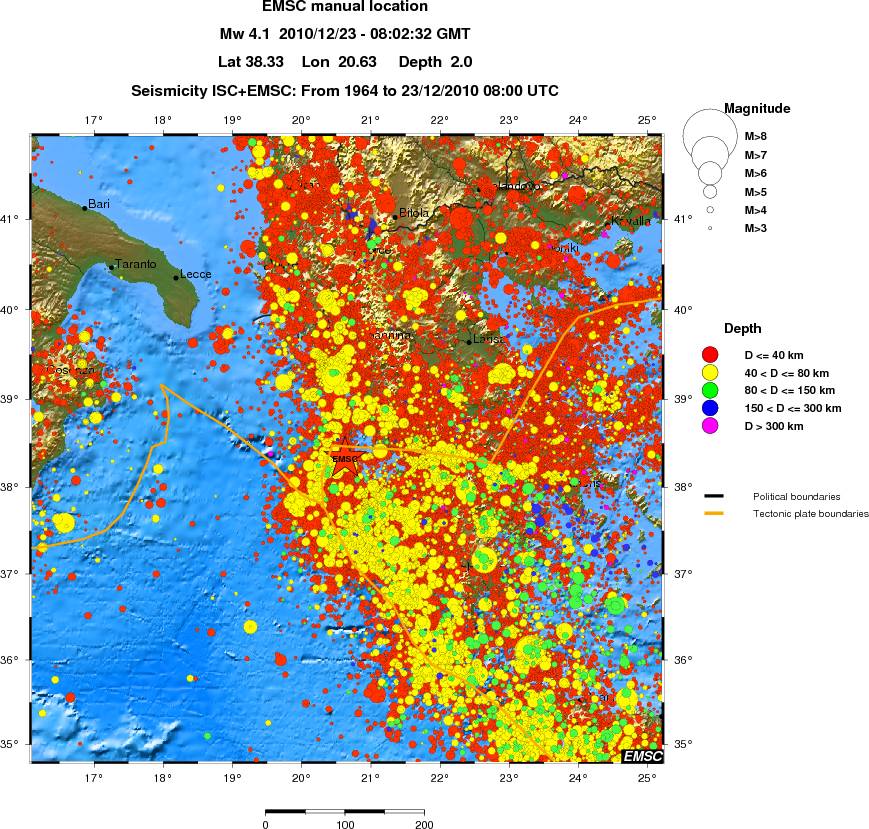 regional historical seismicity