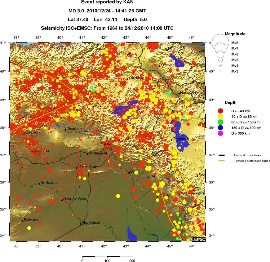 regional historical seismicity