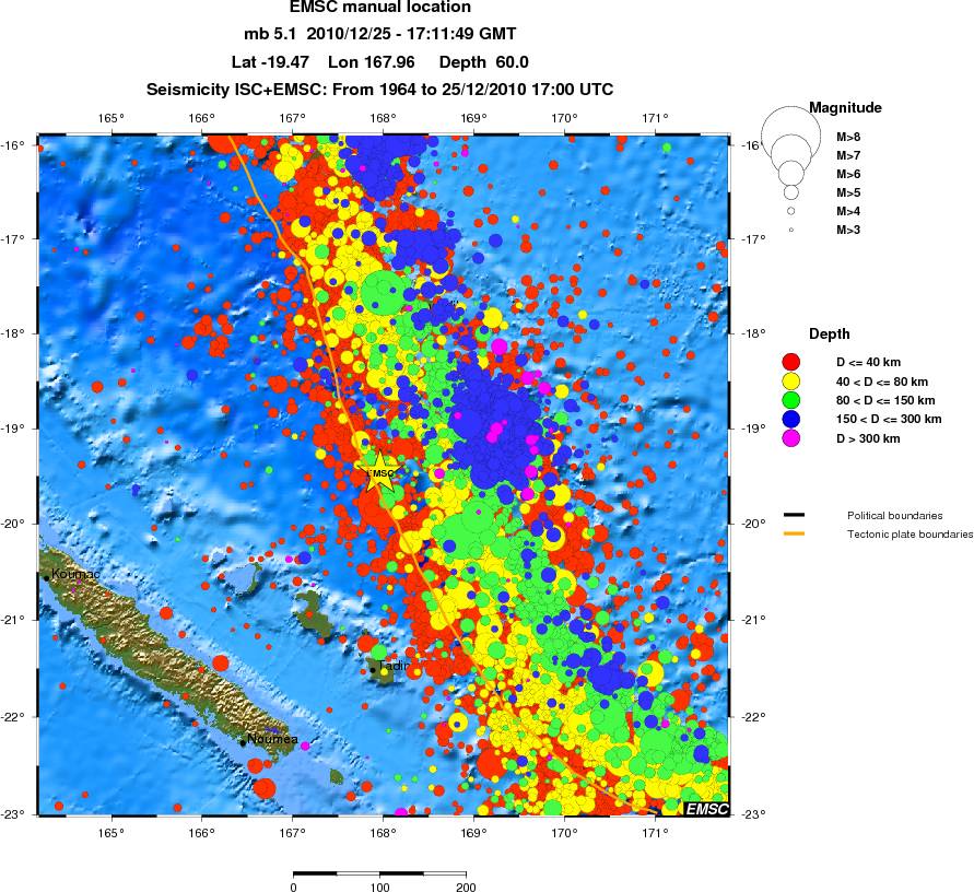 regional historical seismicity